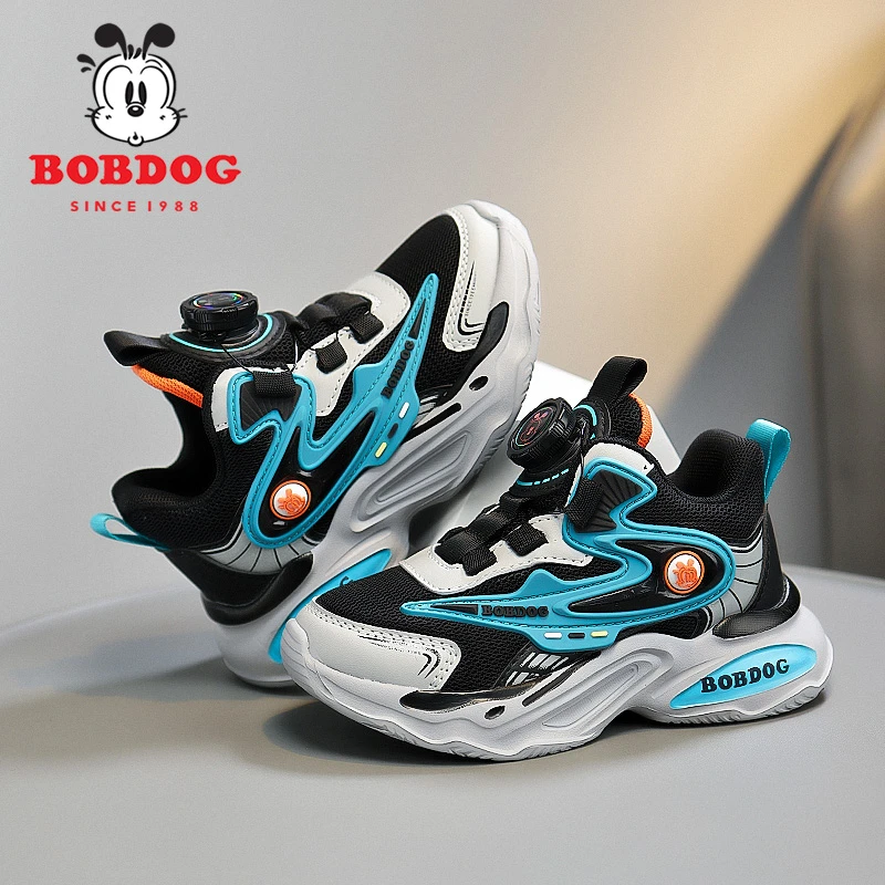 巴布豆童鞋男童运动鞋透气网面2024春秋款中大童男孩鞋子儿童鞋子