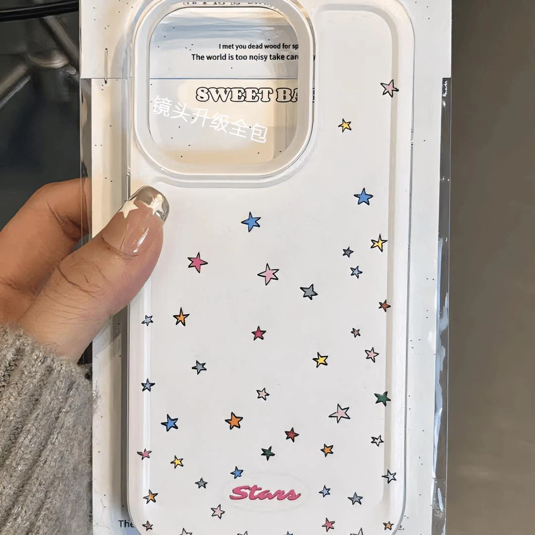 七彩星星适用iphone15pro手机壳苹果13/14/12/11小米vivo华为oppo