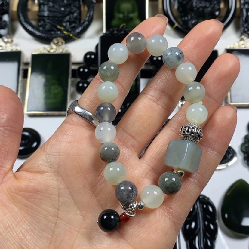 【闪购商品】岫玉手链未镶嵌羽*