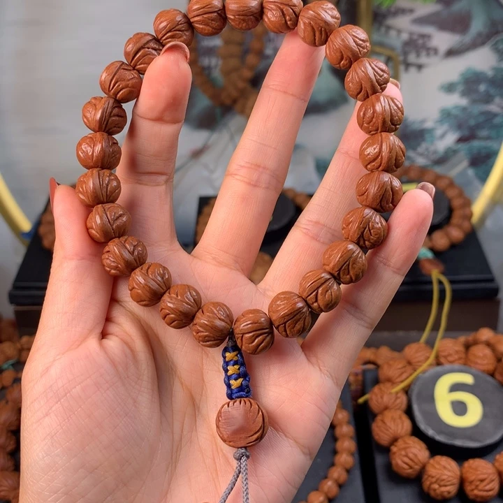 桃核手串野生玉龙脊一图一物