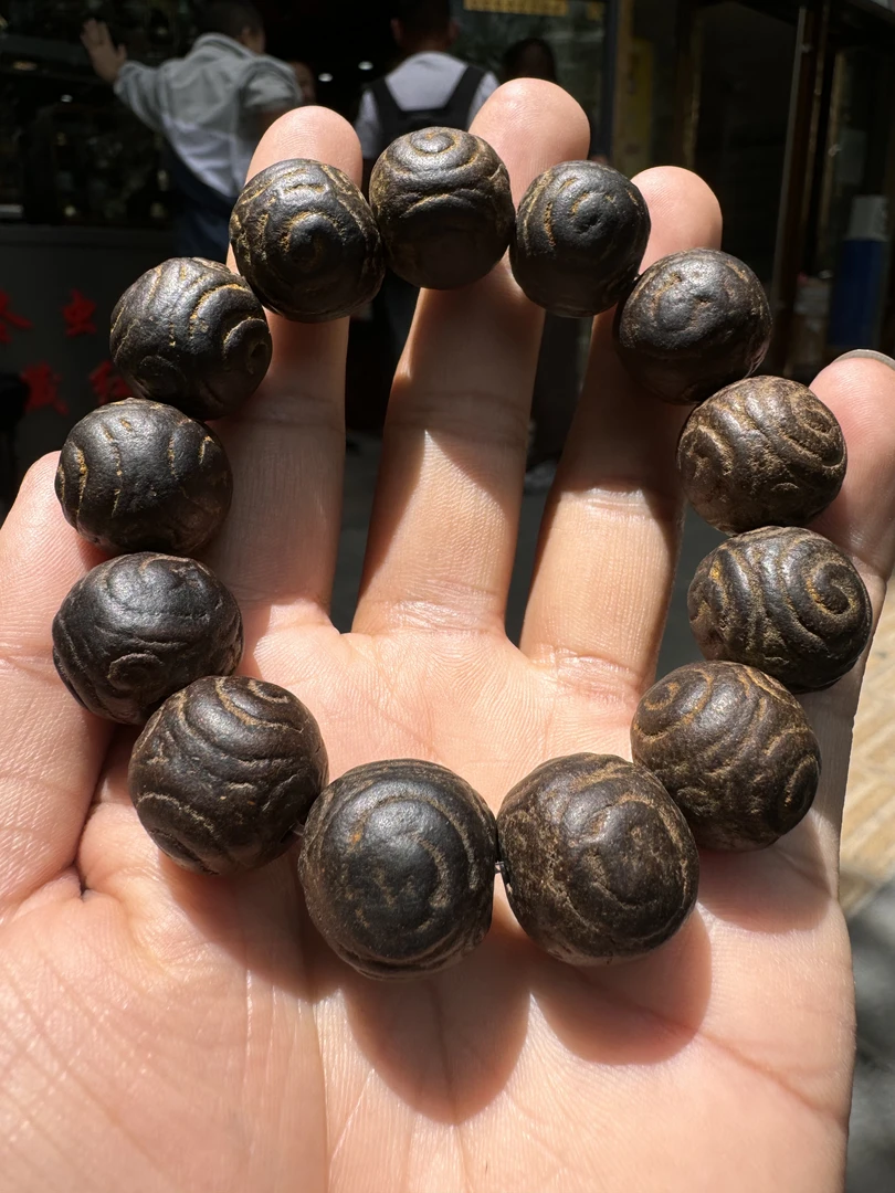 非金属木质手链 木质类藏药人工合成大尺寸手串