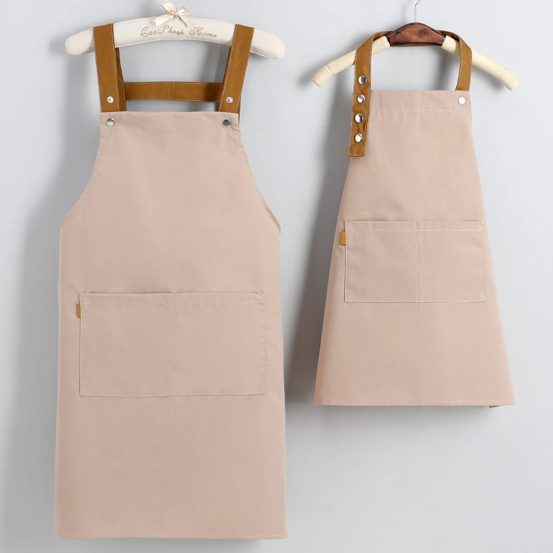 亲子围裙防污耐脏书法大童绘画儿童款舒适透气餐饮烧烤简约工作服