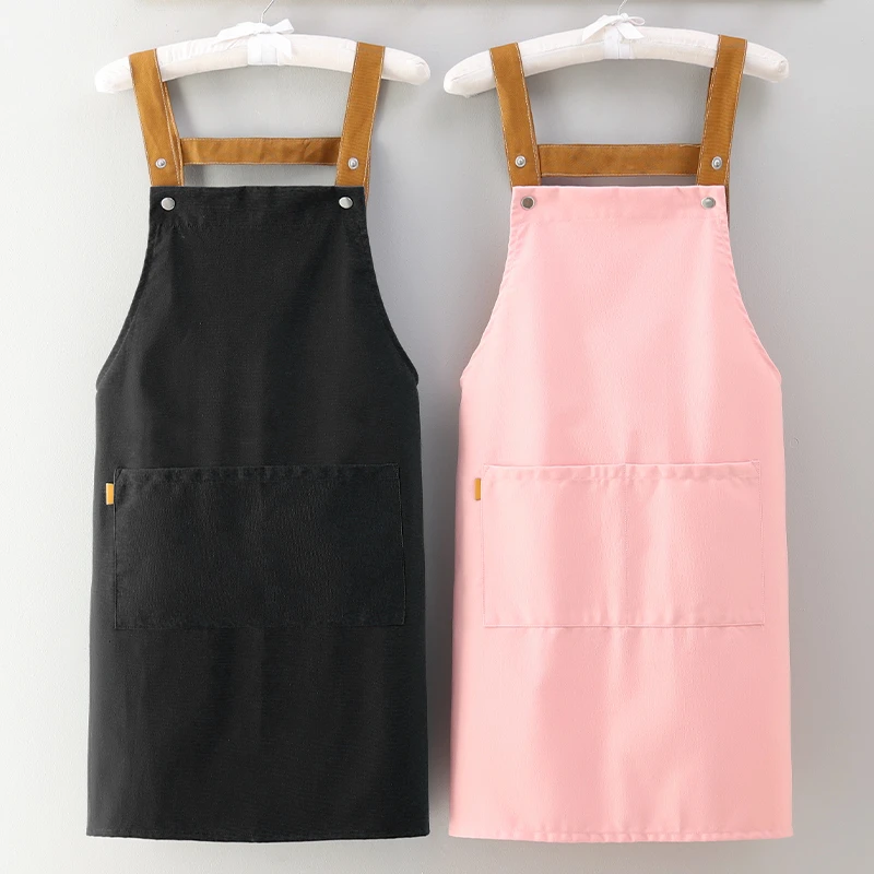 厨房干活用的烧烤围裙男款大号高档上班美甲奶茶店工作服女炒菜夏