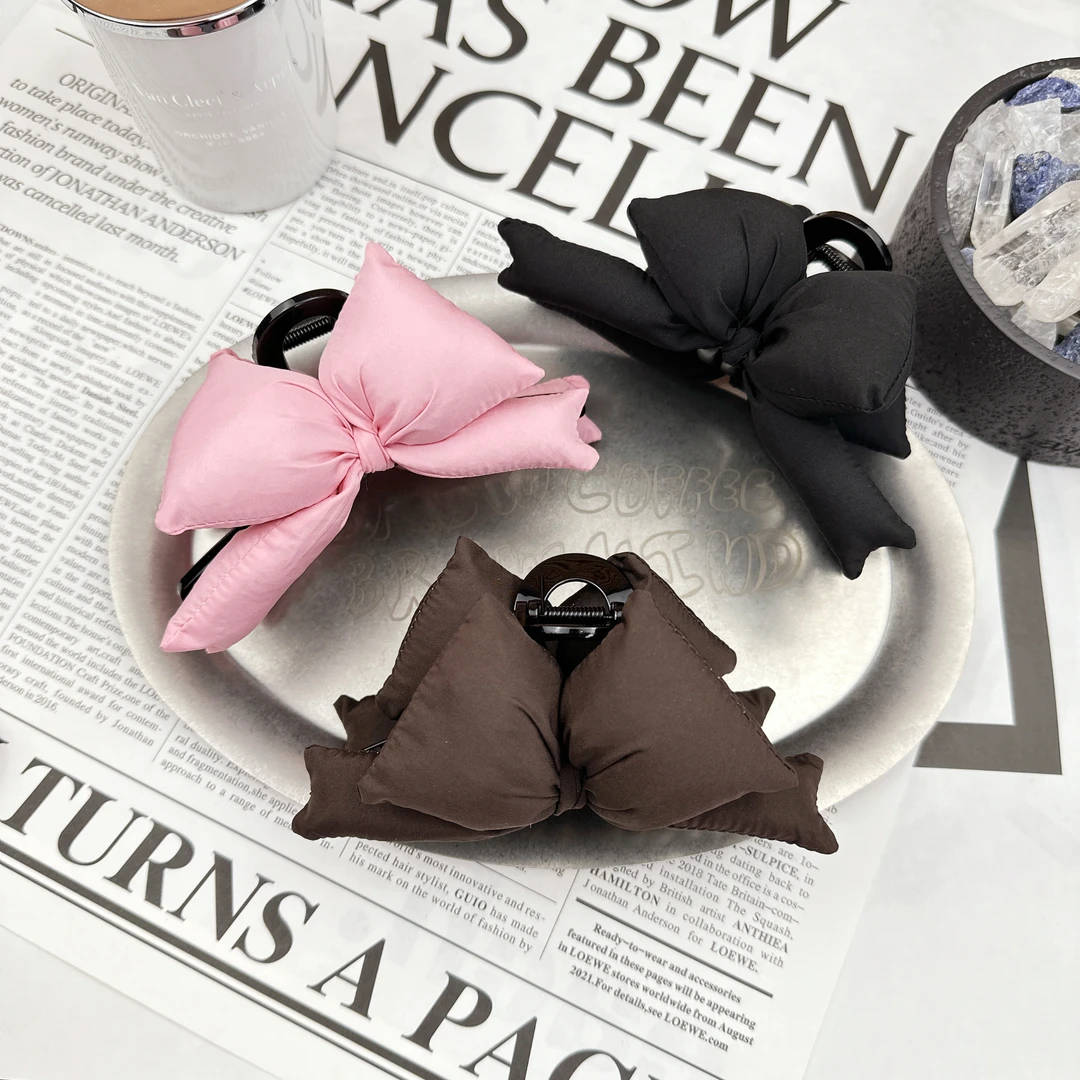 Mi33 韩版饰品 充棉蝴蝶结鲨鱼夹抓夹  Z88059071