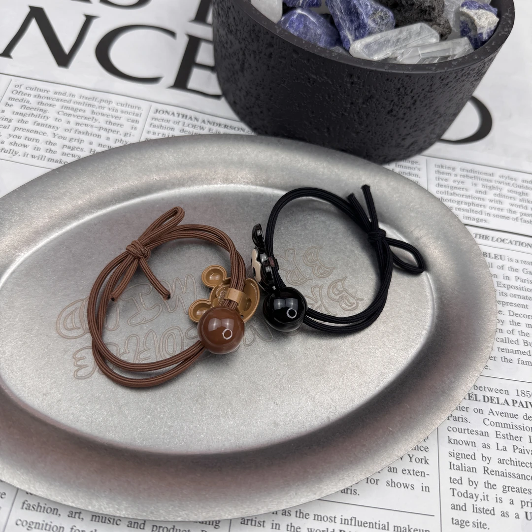 Mi33 韩版饰品 卡通老鼠珠子发绳发圈 Q09057062