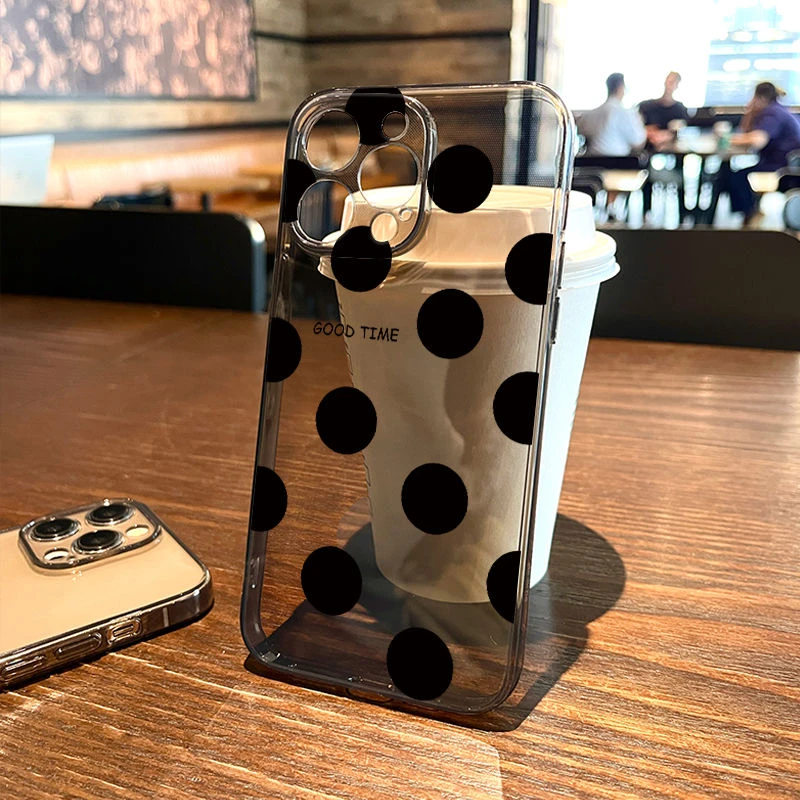 赵思露同款适用于苹果14pro手机壳iPhone13/14/xsmax透明12简约波