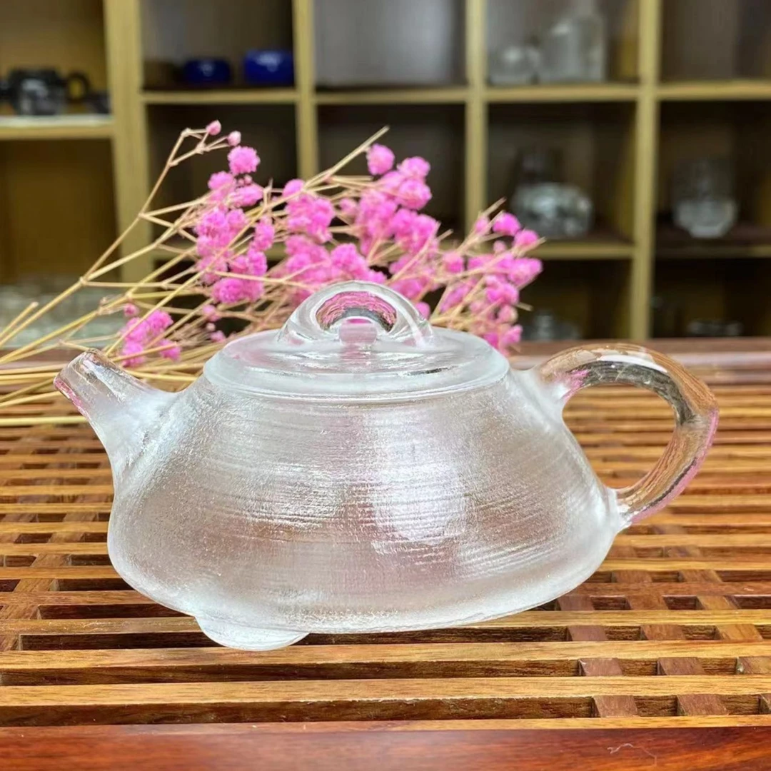 原矿工艺水晶手工制作泡茶茶壶西施壶办公室泡茶家用泡茶磨砂茶壶