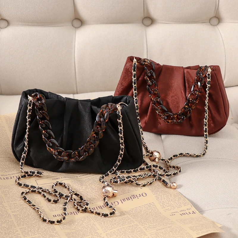 香云纱品质包包手玲包单肩包复古国风印花丝巾手提桑蚕丝新款B002