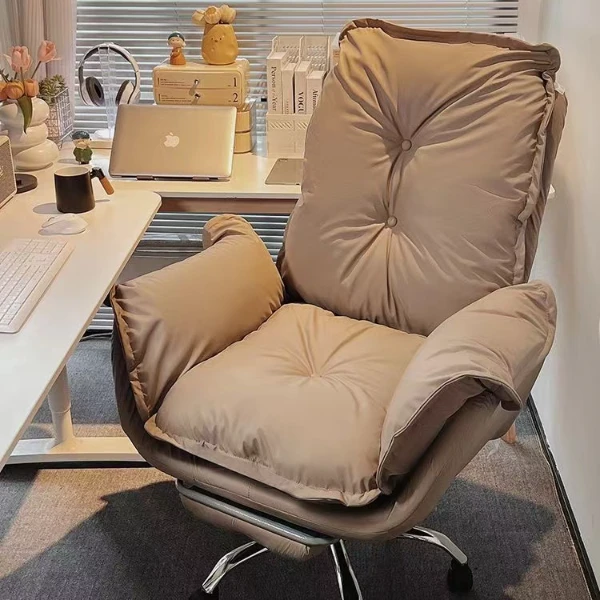 电脑椅家用办公老板椅舒服久坐懒人沙发椅书桌靠背椅书房轻奢座椅