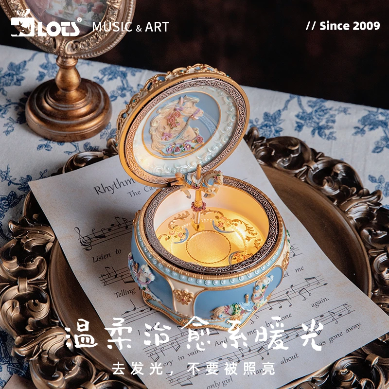 LOTS旋转木马音乐盒八音盒浪漫少女心生日礼物闺蜜女生女友女孩