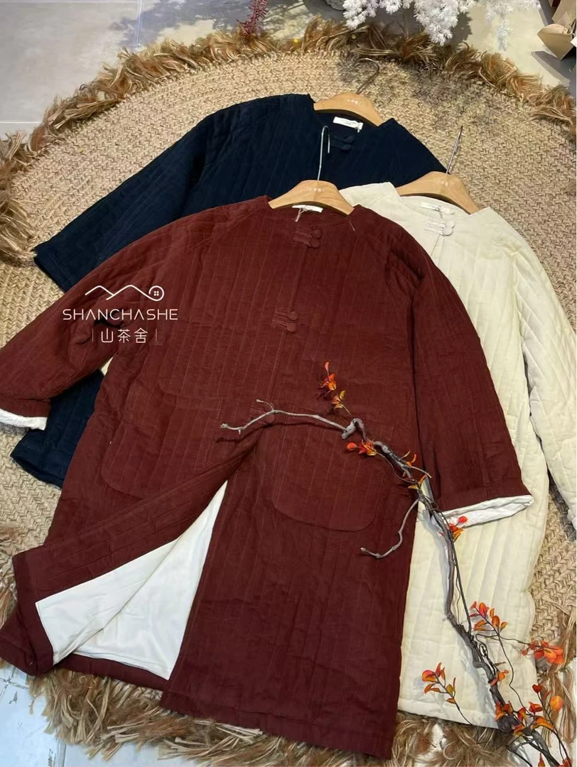 叨叨推荐款 SCS#6556#压线加厚长款棉服（冬季新款）FL