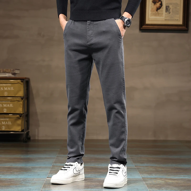 2025爆款春秋潮流宽松直筒百搭男士休闲裤高端个性简约流行长裤子