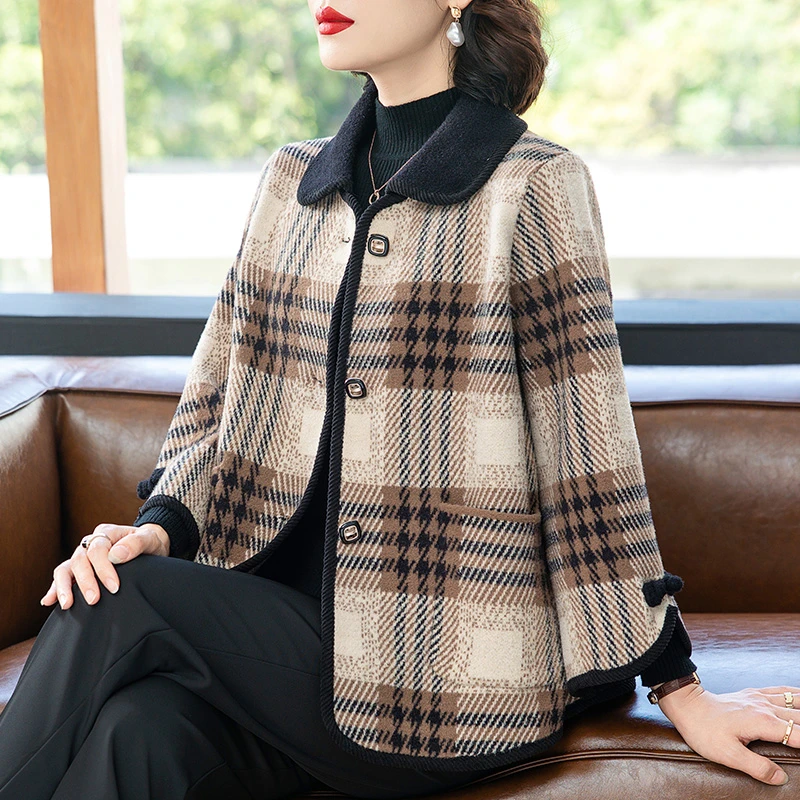 妈妈春秋装新中式外套上衣2024年新款中老年女装外套大码aa5517