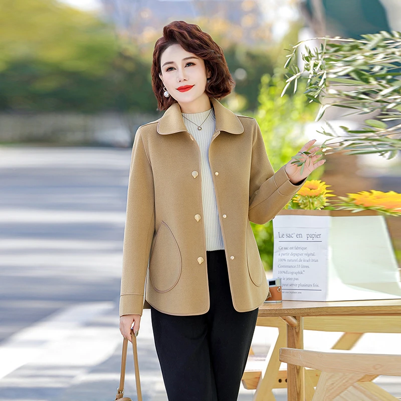 XL-5XL  妈妈装2024春新款外套气质上衣洋气中老年女装aa3357