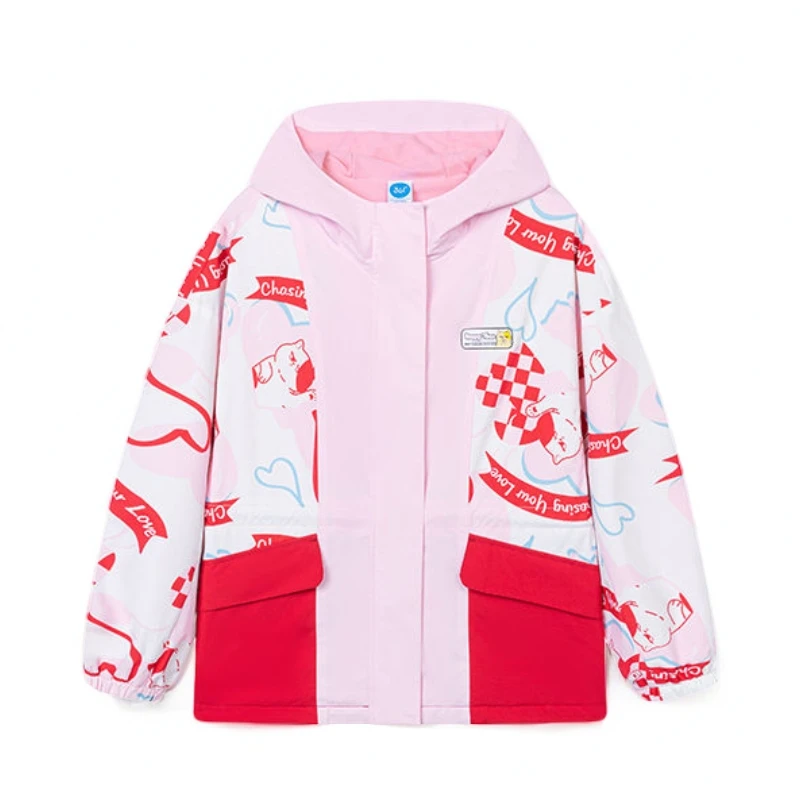 361度童装女童梭加厚外套春季中大童新款外套K62413604