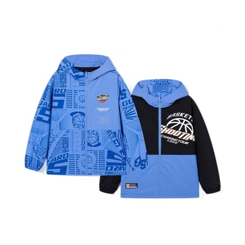 361度童装男童两面穿外套2024年春秋中大童外套K52411604