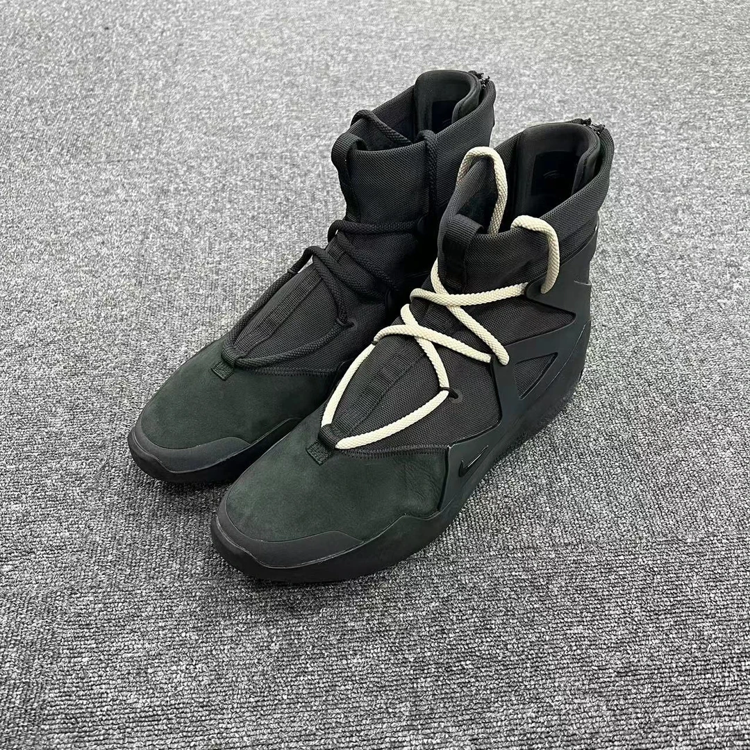 99新 44.5码 原盒 Air FOG 1 黑色 篮球鞋 公价3999
