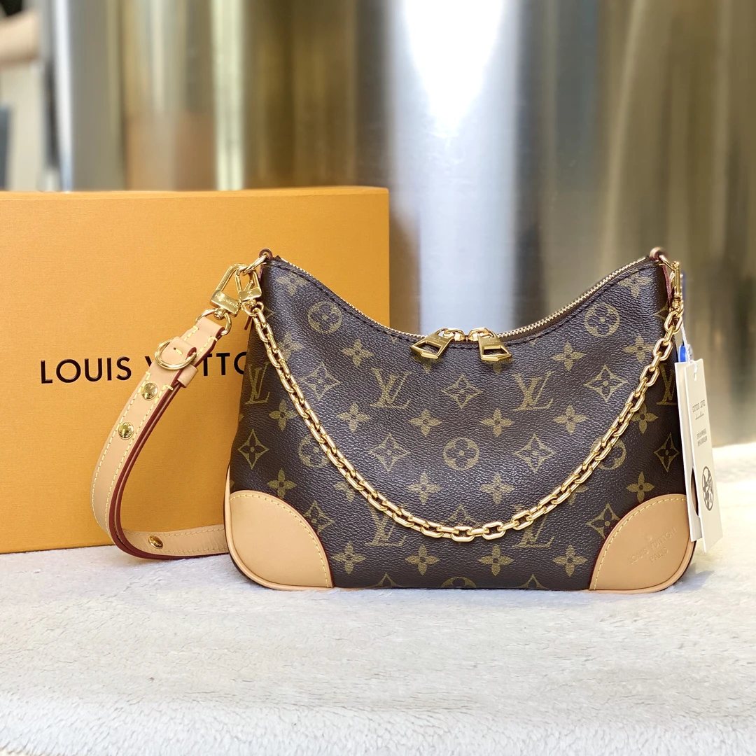 99新 LouisVuitton/路易威登 甄宝98新LV新款牛角包斜挎包0366