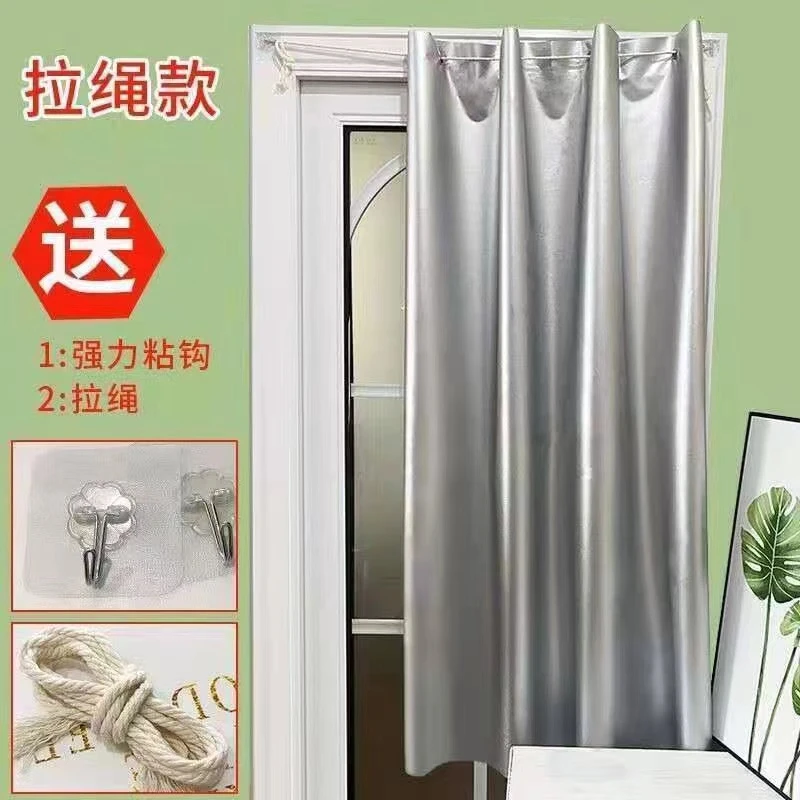 免打孔安装魔术贴窗帘隔断简易全遮光布卧室遮阳飘窗防晒隔热挡光