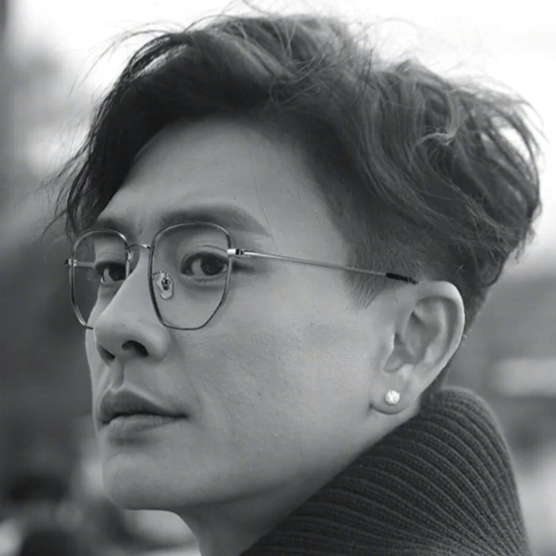 colorein眼镜近视男款超轻钛材可配镜片有度数痞帅大脸大框眼睛女