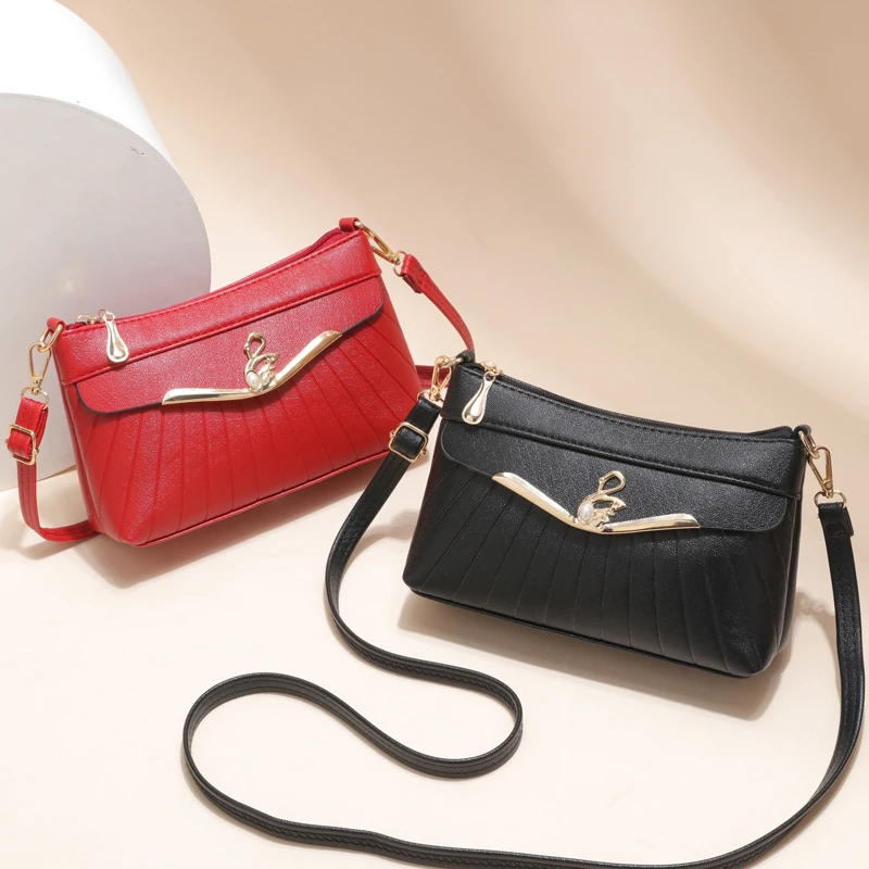 大容量女士中年妈妈包2025新款时尚百搭包包软皮单肩斜挎包女