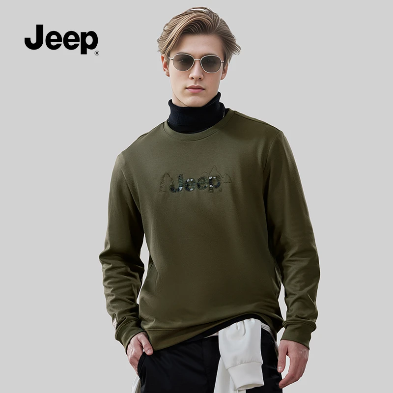 JEEP吉普2025春季新款卫衣长袖男士潮牌上衣户外休闲宽松时尚