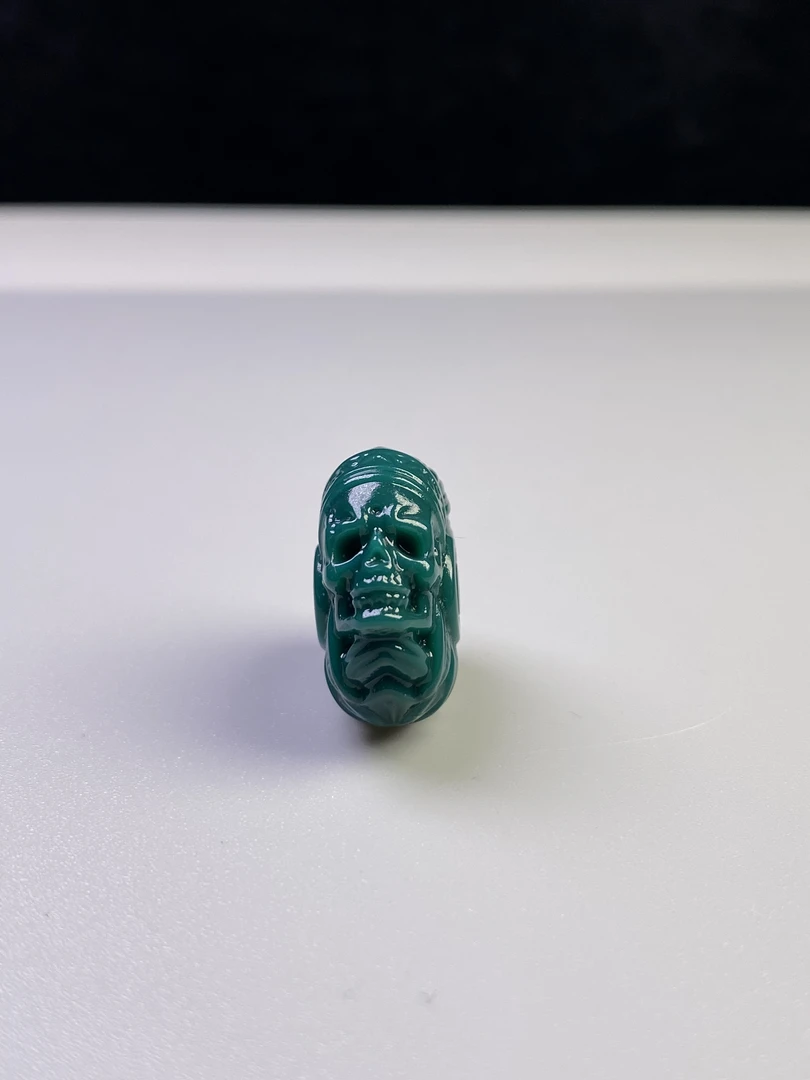 精工雪巴琉璃骷髅酋长扣，骷髅墩子，孔道1.5➕