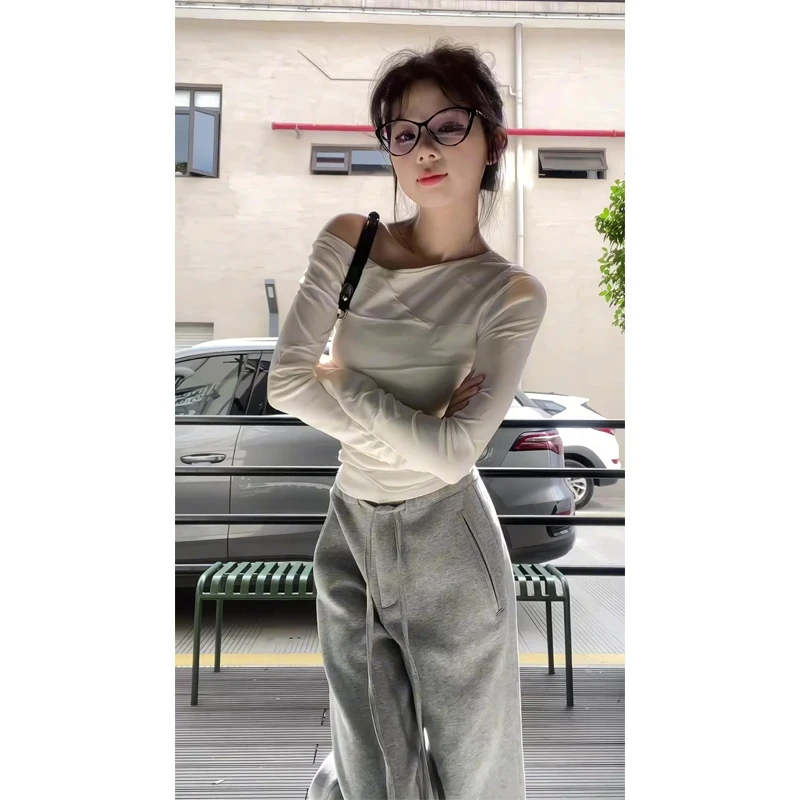 秋季新款套装气质修身显瘦小众爆款洋气长袖上衣宽松休闲阔腿裤