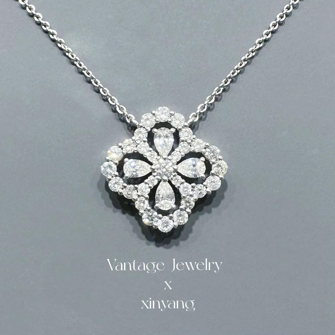 【欣阳】大号2卡马眼水滴镂空项链 8g