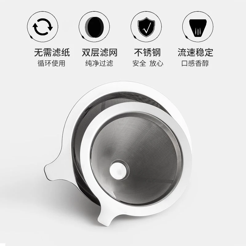 台湾Fika | 黄金流速 双层超细加密手冲咖啡过滤器滴漏式免滤纸杯