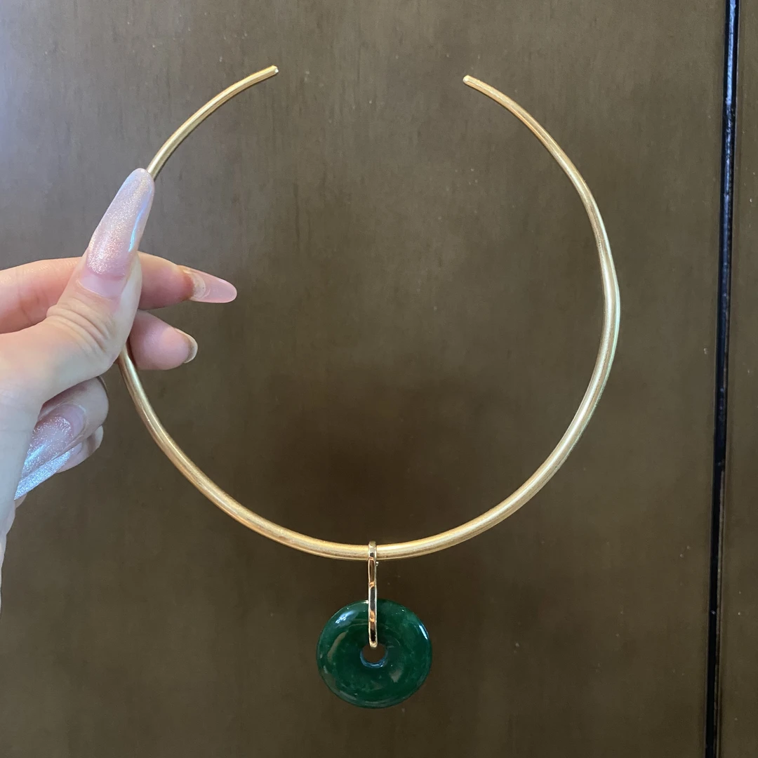 铜合金【绿项圈】复古项链