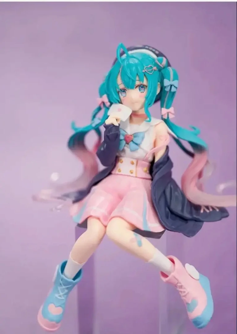 初音未来手办坐姿模型小物件水手服初音动漫周边桌面机箱礼物