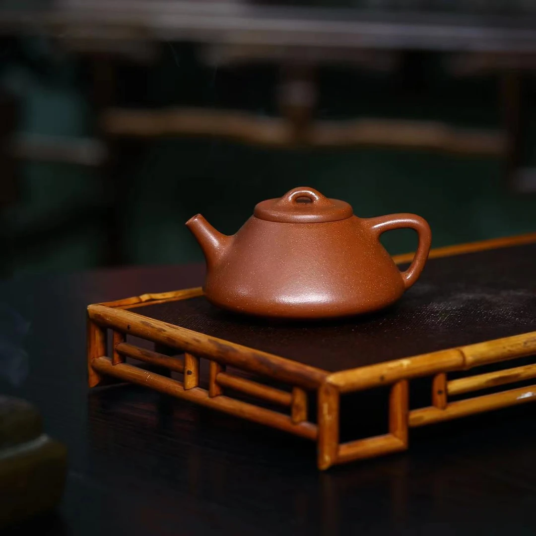 LZC红降坡【子冶石瓢】宜兴黄龙山原矿手工紫砂壶