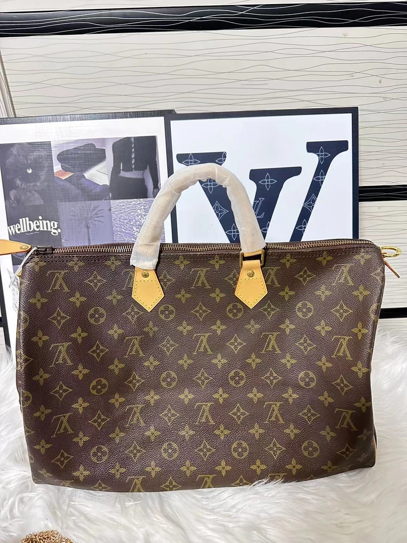 95新 LouisVuitton/路易威登 经典speedy40手提包植鞣革中古