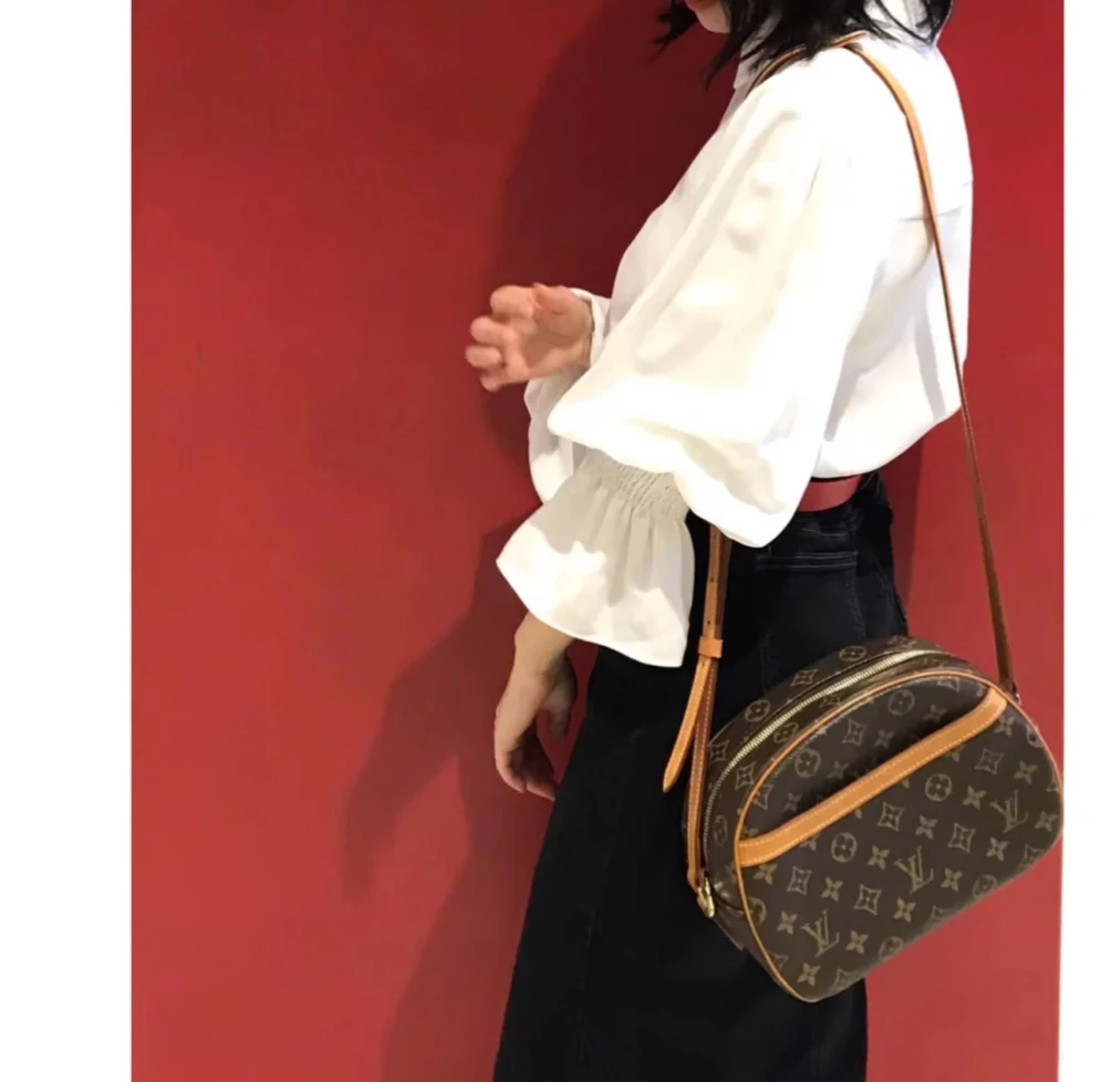 95新 LouisVuitton/路易威登 老花经典苹果包单肩包斜挎包