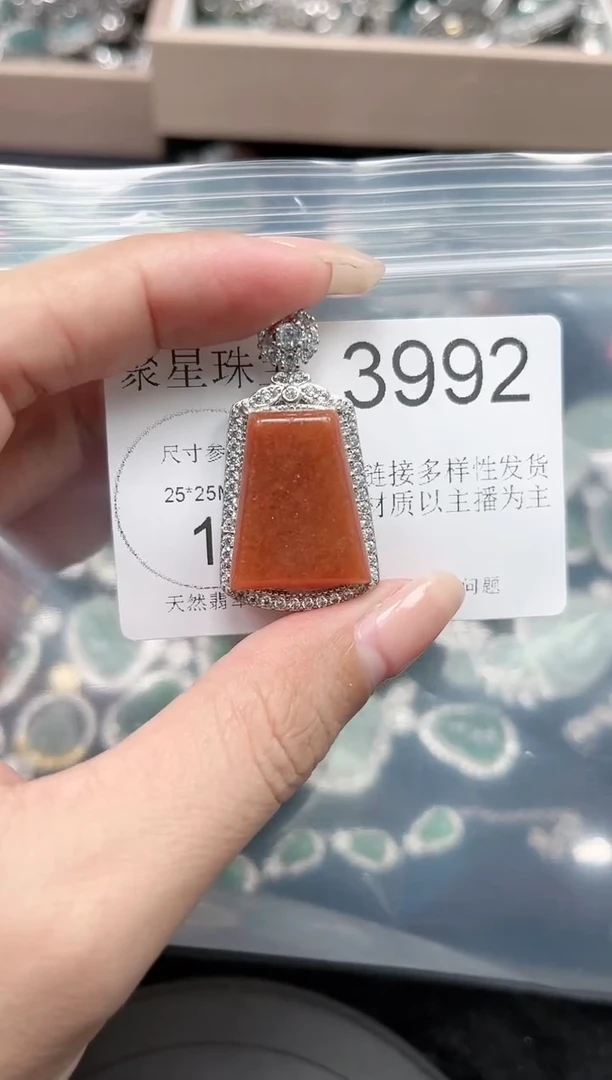【闪购商品】翡翠颈饰未镶嵌赠皮绳3992