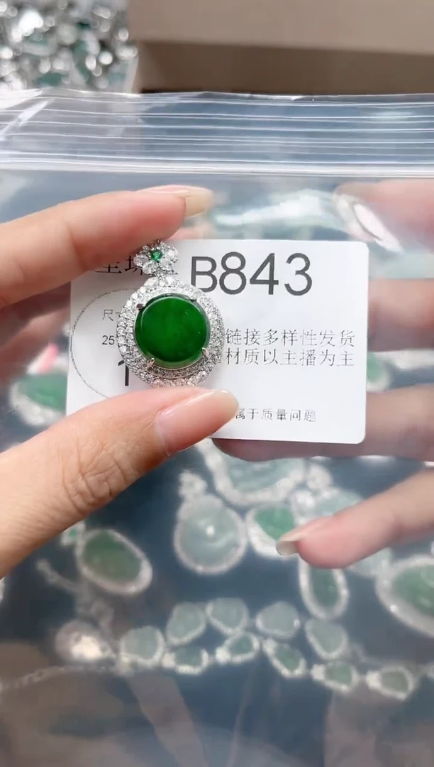 【闪购商品】翡翠颈饰未镶嵌赠皮绳843