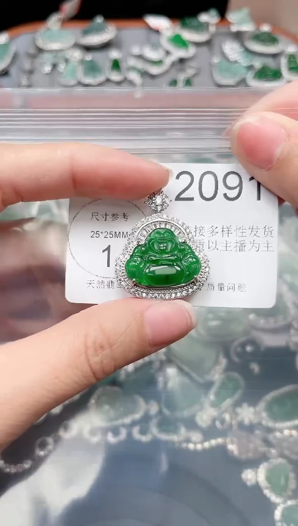 【闪购商品】翡翠颈饰未镶嵌2091【赠皮绳】
