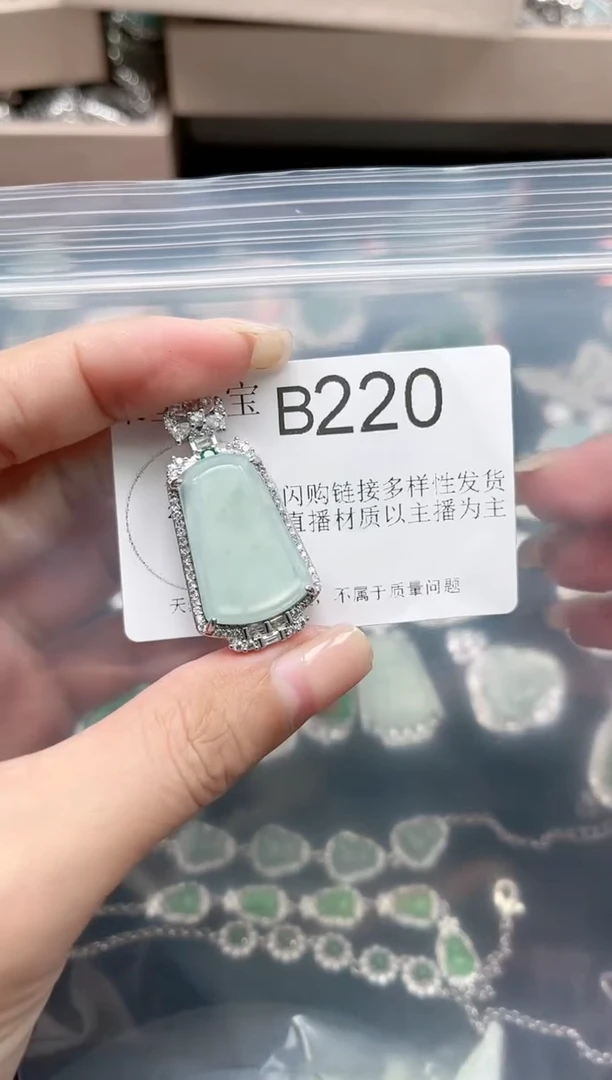 【闪购商品】翡翠颈饰未镶嵌赠皮绳220
