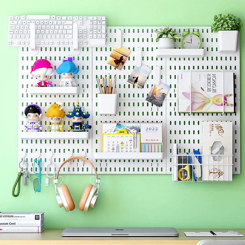 宿舍洞洞板收纳架玄关门后免打孔整理架书房浴室墙上简约风置物架