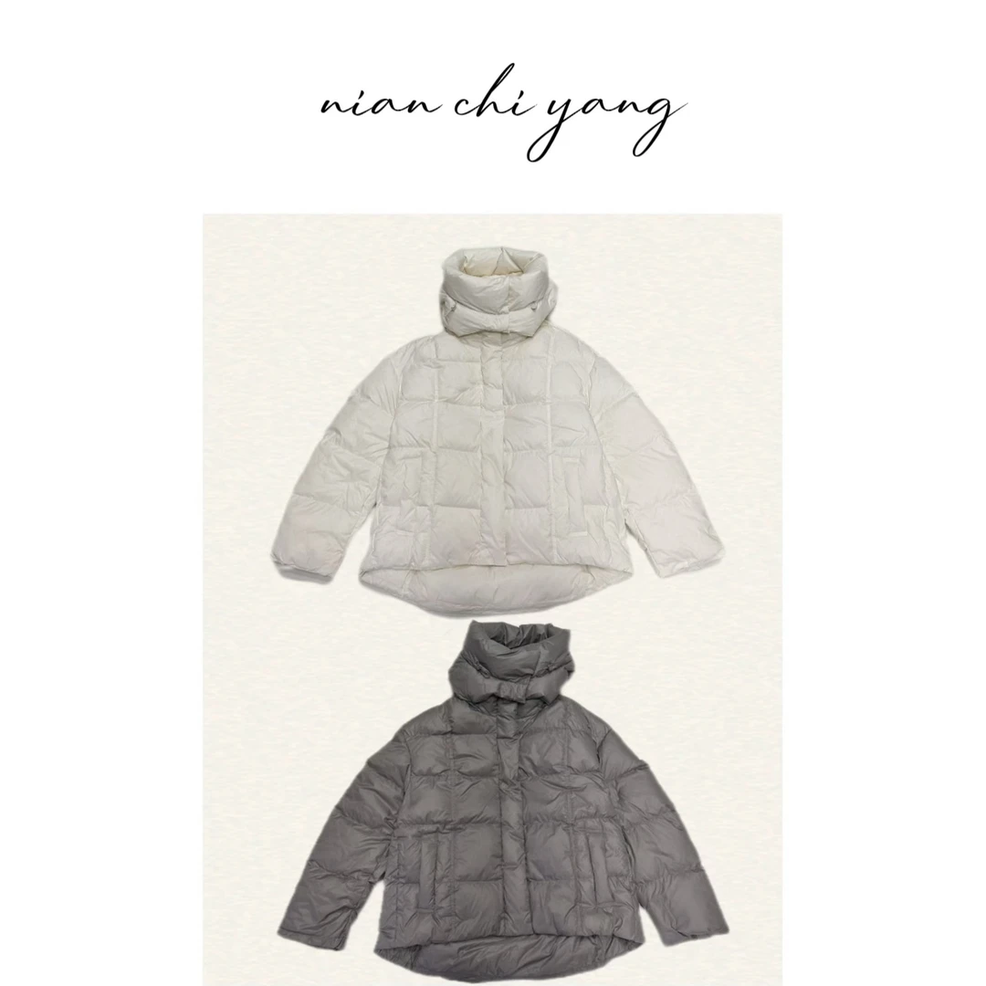 [冬季]【90Y】泡芙连帽小羽帽子可拆前短后长设计外套IU1512