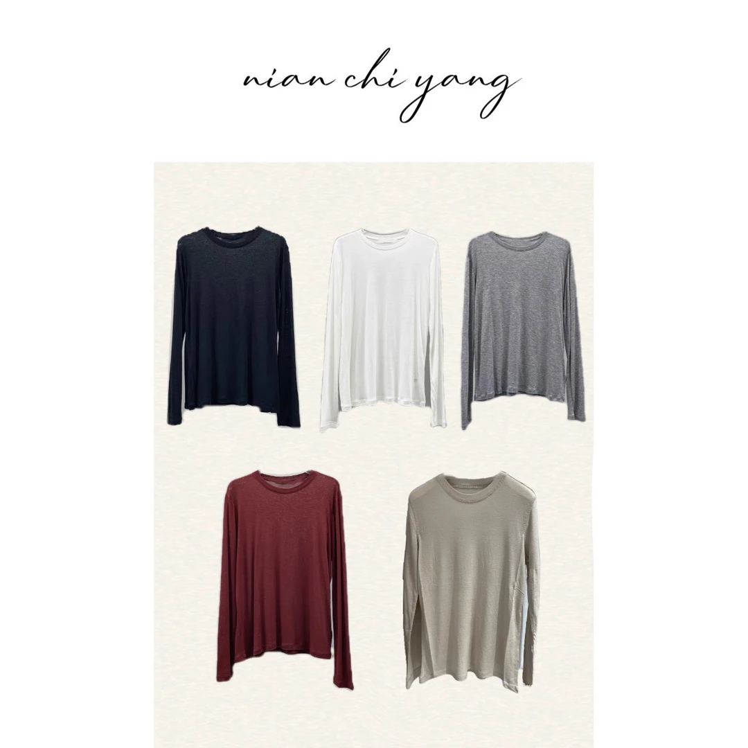 [新款]【含羊+毛】真两件T恤圆领长袖打底衫SZ1181