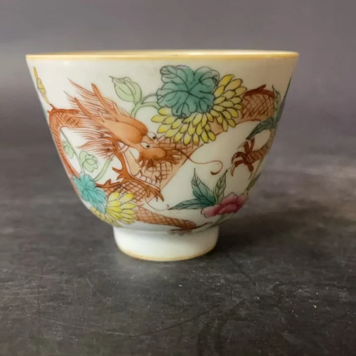 z22217龙纹陶瓷茶杯