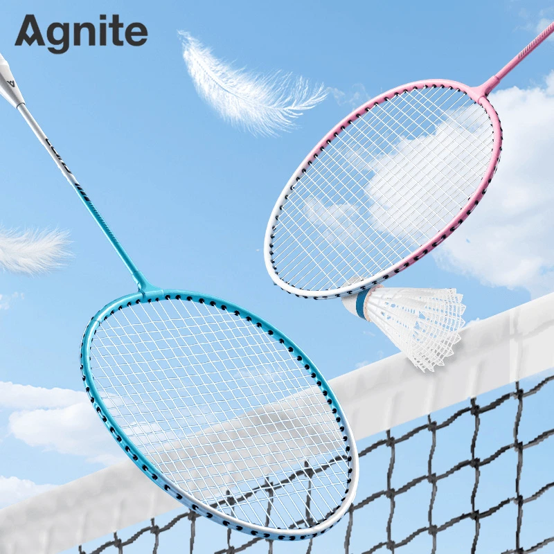 得力羽毛球拍运动轻巧专业学生单双拍超轻品牌全碳素纤维耐打套装