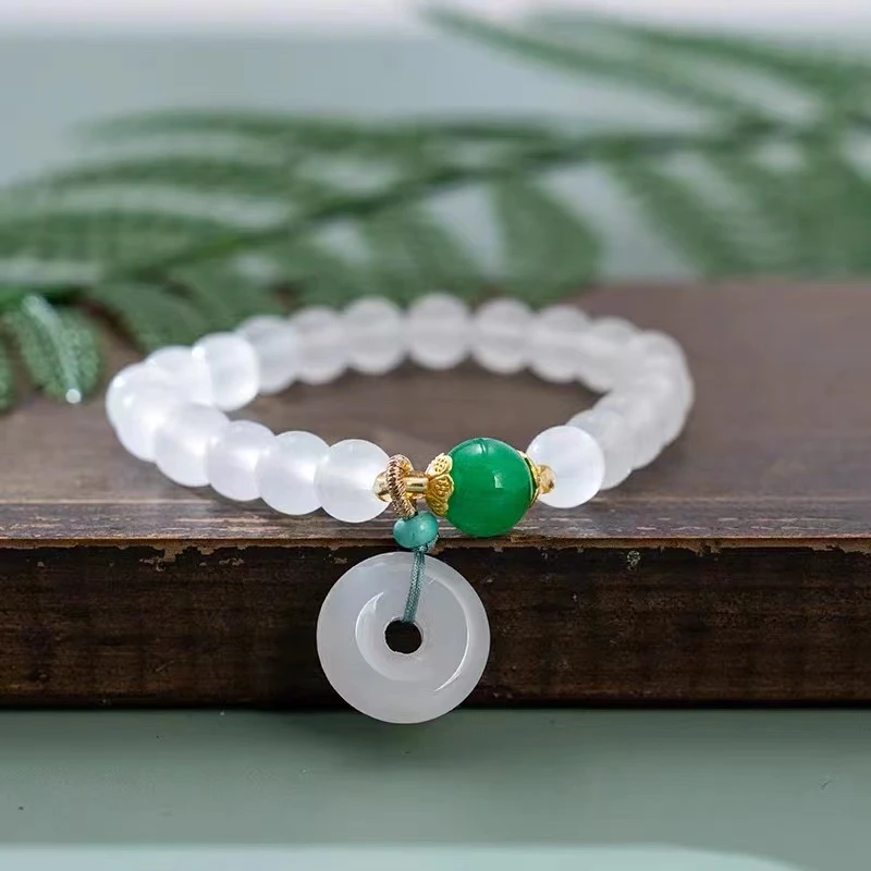 中国风复古绿玉小清新文艺古风手饰Y084