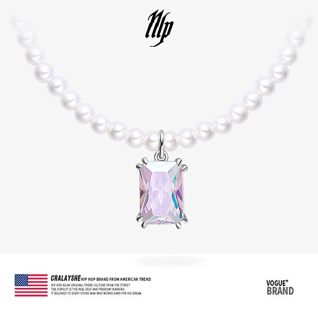 NLP极光方糖短项链毛衣链轻奢优雅高级锁骨链