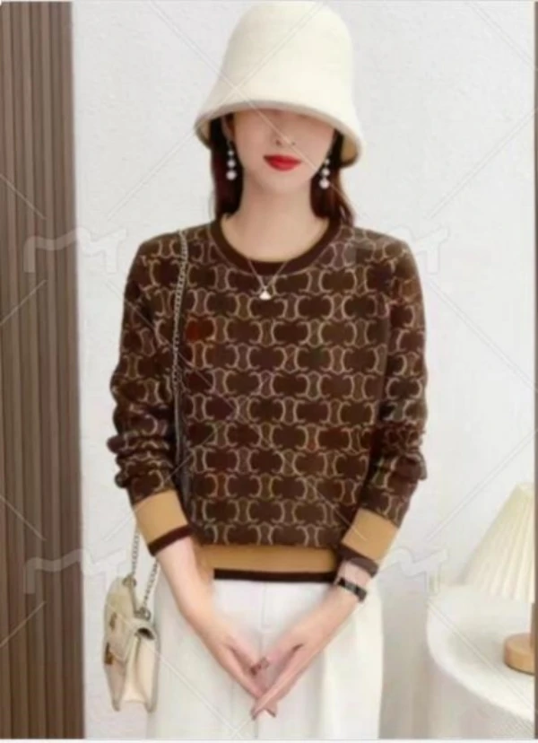 长袖针织衫可粒绒显瘦气质时尚百搭