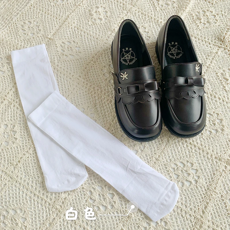 JK白色中筒袜女半截袜天鹅绒小腿袜子均码【单拍袜子不发货】
