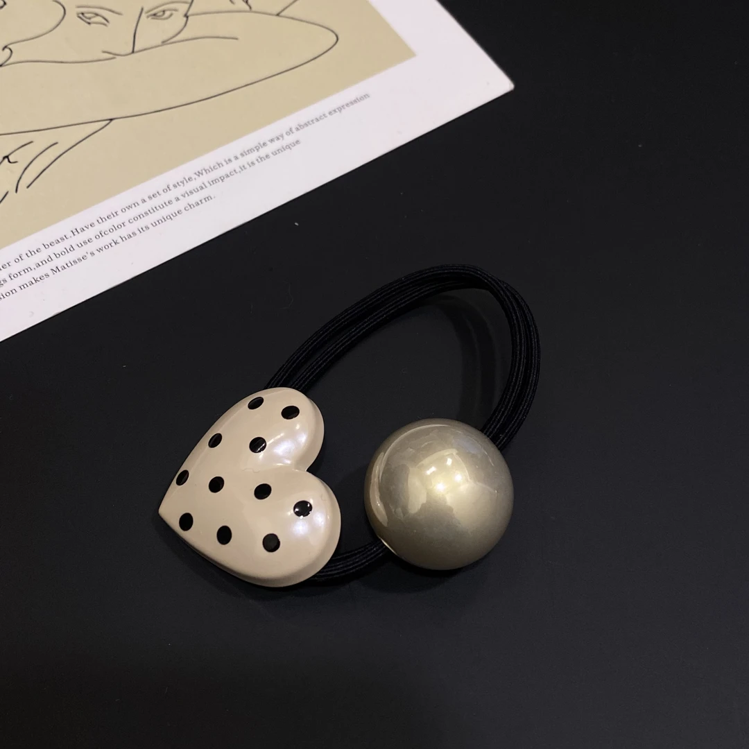 韩系ins感爱心串珠发圈 6931