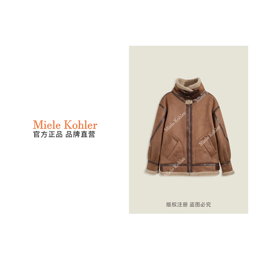 新款时尚复古简约拼接长袖女外套MKKQ67713-6【澳门小源同款】